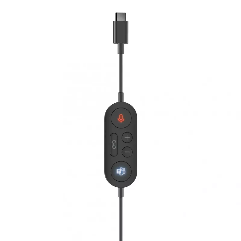 Incase Designed by Microsoft Modern USB-C Headset com fio com arco de cabeça para escritório/call center USB Type-C preto