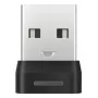 Recetor USB SHOKZ Loop120 adaptador plástico aço inoxidável preto