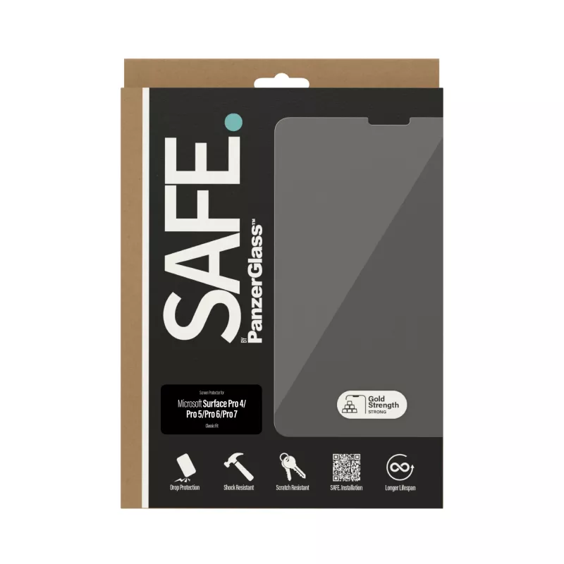 Vidro protetor de ecrã PanzerGlass SAFE. para Surface Pro 4 Pro 5 Pro 6 Pro 7 vidro temperado