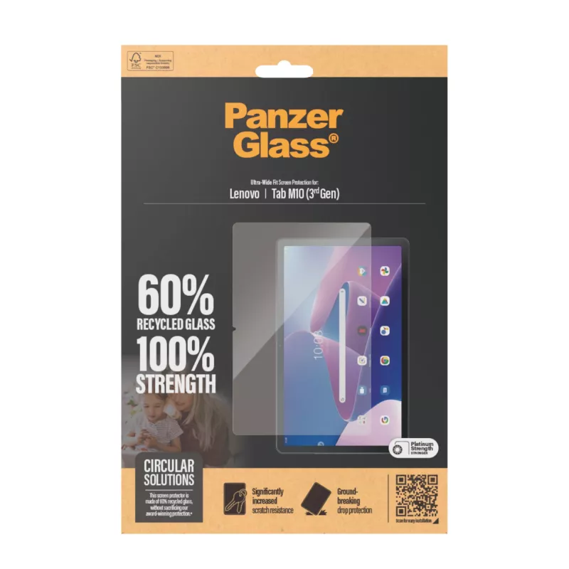 PanzerGlass® protetor de ecrã protetor de ecrã Lenovo Tab M10 (3rd Gen) | Ultra-Wide Fit