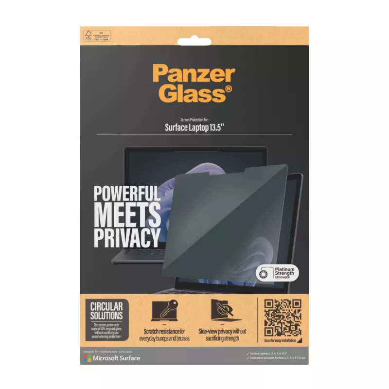 PanzerGlass® filtro de privacidade Microsoft Surface Laptop 13.5'' | 6 | 5 | 4 | 3 | 2
