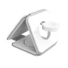 j5create Qi2 3-em-1 Magnetic Travel Wireless Charging Station interior USB carregamento rápido branco