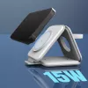 j5create Qi2 3-em-1 Magnetic Travel Wireless Charging Station interior USB carregamento rápido branco