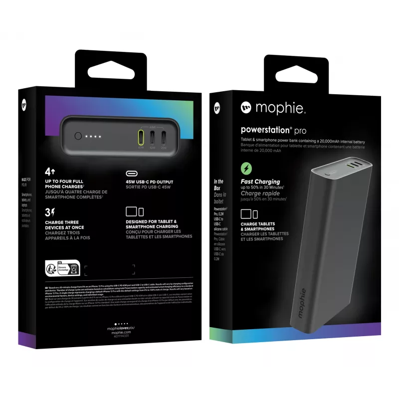 mophie Powerstation Pro 20000 mAh preto