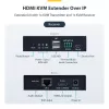 Extensor HDMI KVM StarTech.com sobre rede IP, 4K 60Hz, sem drivers, HDMI e USB sobre Ethernet/CAT6, AVoIP, kit transmissor e recetor, inclui conjuntos de montagem