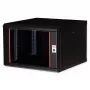 Caixa de rack 19 polegadas para montagem na parede ROLINE Pro 7U 600x600 LxP, preto, fechadura com chave, IP20