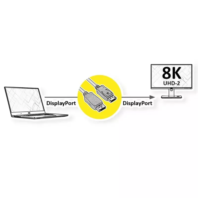 Cabo DisplayPort ROLINE 11046002 2 m preto