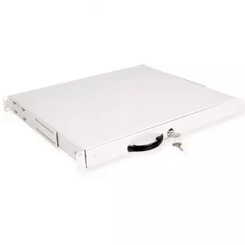 Gaveta de teclado ROLINE 19 polegadas 1HE 400 T com fechadura cinzento