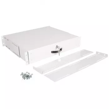 Prateleira para teclado ROLINE 19 polegadas 2U 400 T com fecho cinzento