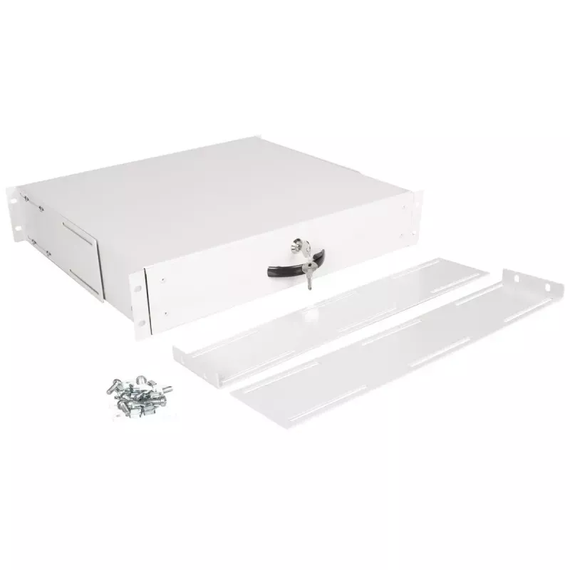 Prateleira para teclado ROLINE 19 polegadas 2U 400 T com fecho cinzento