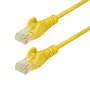 StarTech.com 2m amarelo cabo Ethernet CAT6 fino, Snagless, 100W PoE, UTP, LSZH, 28AWG fio de cobre puro nu, cabo de rede patch RJ45 fino com alívio de tensão, testado individualmente