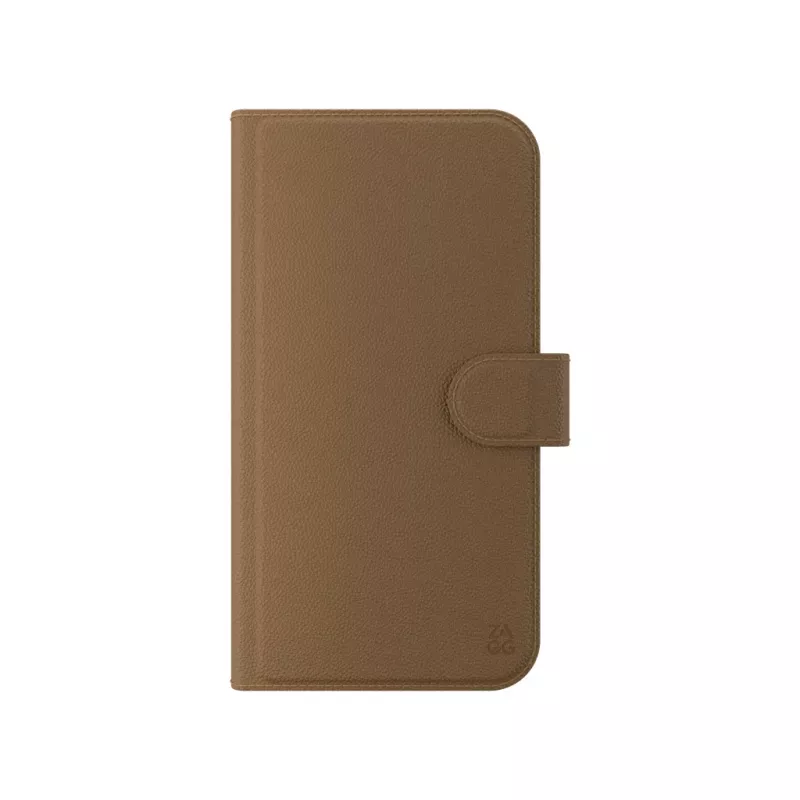 ZAGG 702314850 Folio capa com tampa para Apple iPhone 16e/15/14/13, pele sintética, castanha