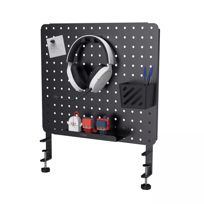 Conjunto organizador de secretária Trust GXT 724 Vesto preto 600x20x470 mm