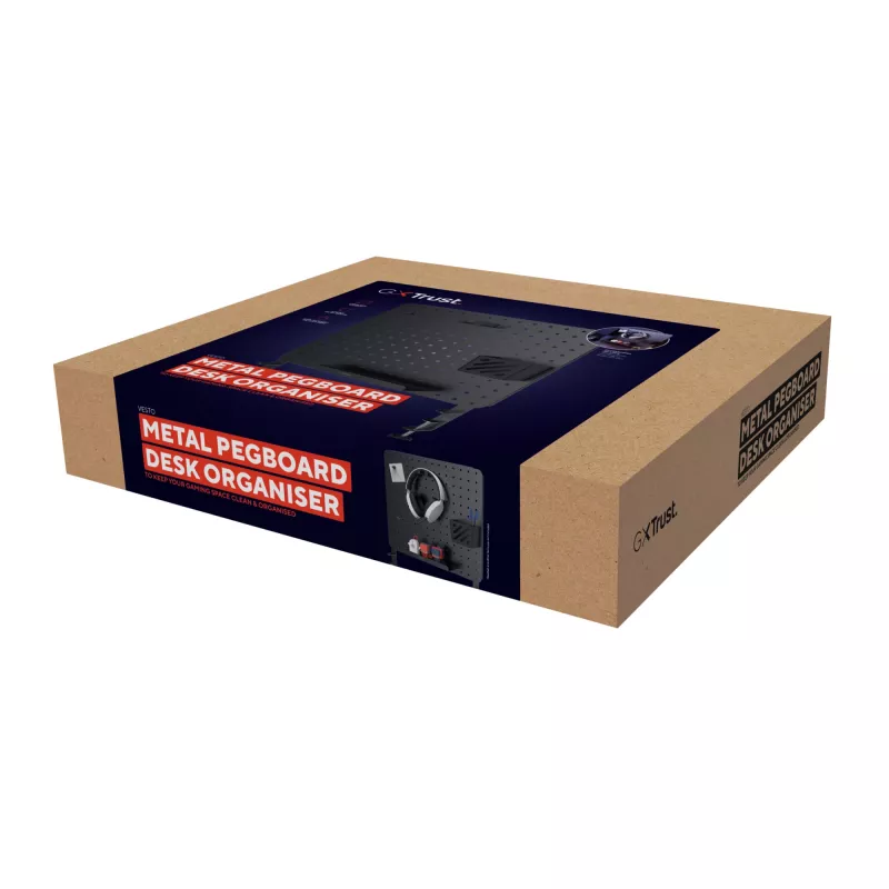 Conjunto organizador de secretária Trust GXT 724 Vesto preto 600x20x470 mm