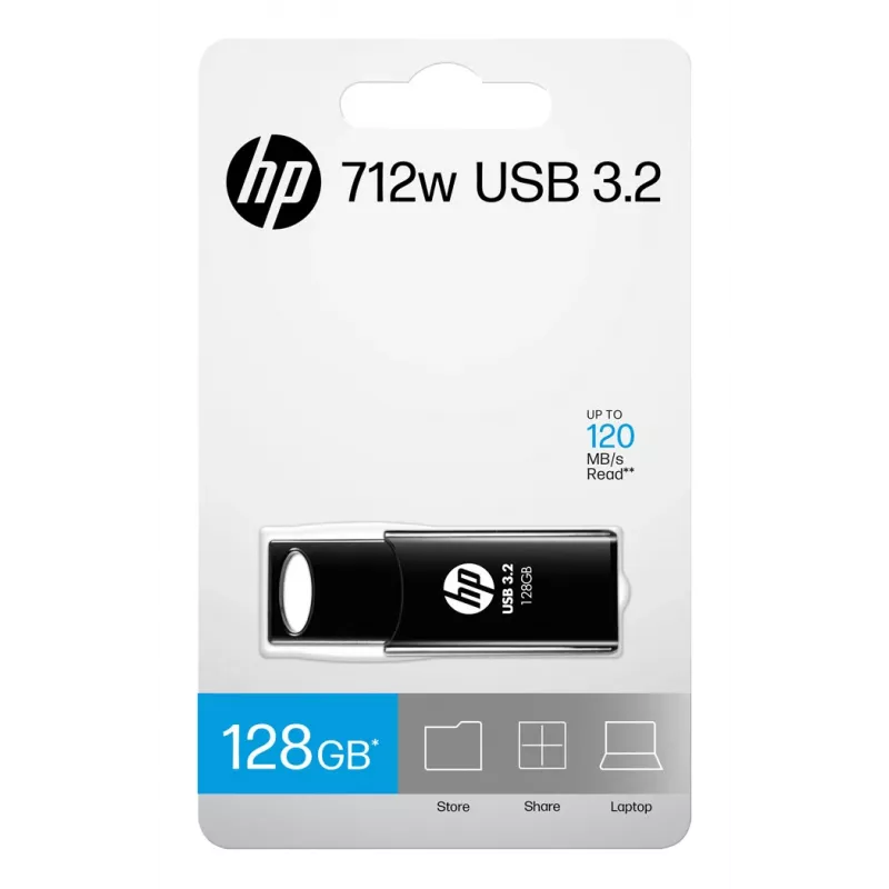 Pen USB HP 712w 128 GB USB Type-A 3.2 Gen 1 (3.1 Gen 1) preta