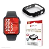 Proteção de ecrã PanzerGlass Displex 10H para Apple Watch SE3/SE2/SE (44mm) – corpo inteiro, IP68, encaixe por clipe, preto mate