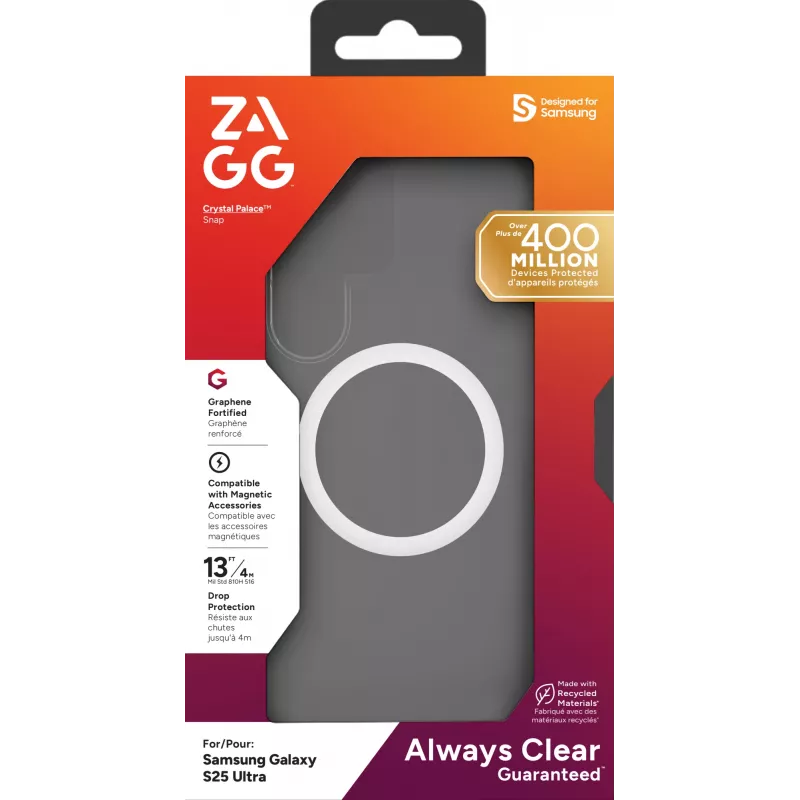 Capa ZAGG Samsung Galaxy S25 Ultra transparente 6,9 polegadas