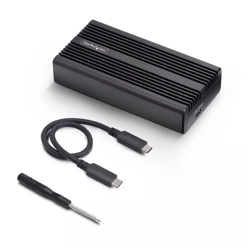 Caixa StarTech.com USB4 M.2 NVMe, 40 Gbit/s, caixa externa USB-C/Thunderbolt para SSD NVMe, caixa com dissipador de alumínio, B+M/M-Key