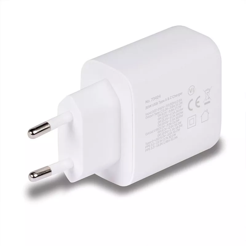 Carregador móvel Lindy 73424 universal branco carregamento rápido AC interior