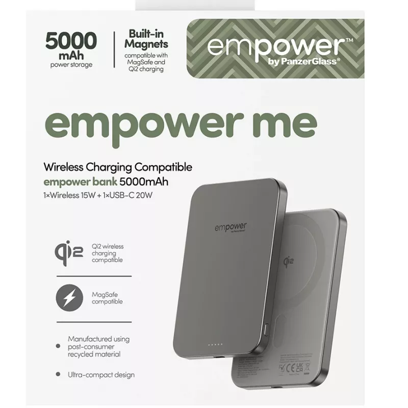 Powerbank PanzerGlass empower by empower Bank 5000mAh titânio