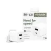Carregador PanzerGlass empower™ by ® Turbo 35W incl. USB-C + USB-A | ficha UK | branco prateado