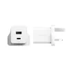 Carregador PanzerGlass empower™ by ® Turbo 35W incl. USB-C + USB-A | ficha UK | branco prateado