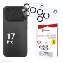 Displex Full Cover vidro para lentes da câmara iPhone 17 Pro, 10H, proteção total da câmara, Quick Mount, pack de 2