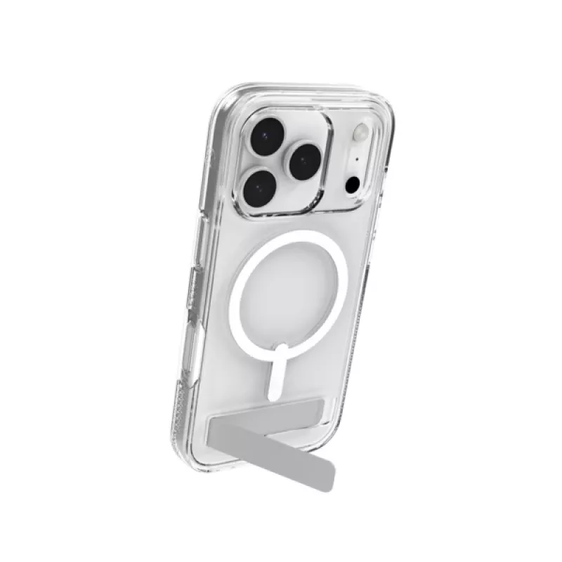 Capa ZAGG Crystal Palace Snap Kickstand para Apple iPhone 17 Pro transparente