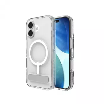 Capa ZAGG Crystal Palace Snap Kickstand Case para Apple iPhone 17 transparente