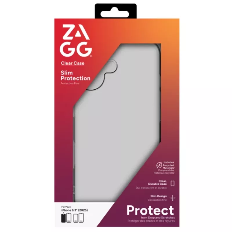 ZAGG 702319251 capa transparente para Apple iPhone 17, TPU, transparente