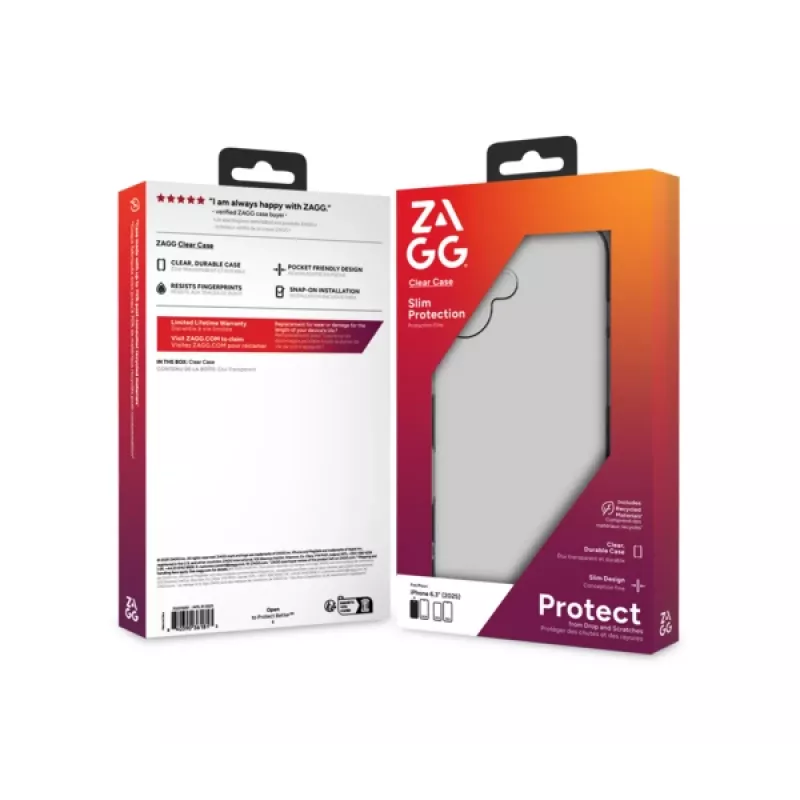 ZAGG 702319251 capa transparente para Apple iPhone 17, TPU, transparente