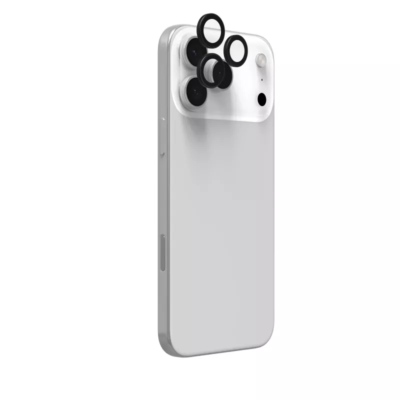 Proteção para lentes InvisibleShield Glass Elite (CameraRings) para Apple iPhone 17 Pro/17 Pro Max 16 Pro/16 Pro Max/15 Pro/15 Pro Max preto