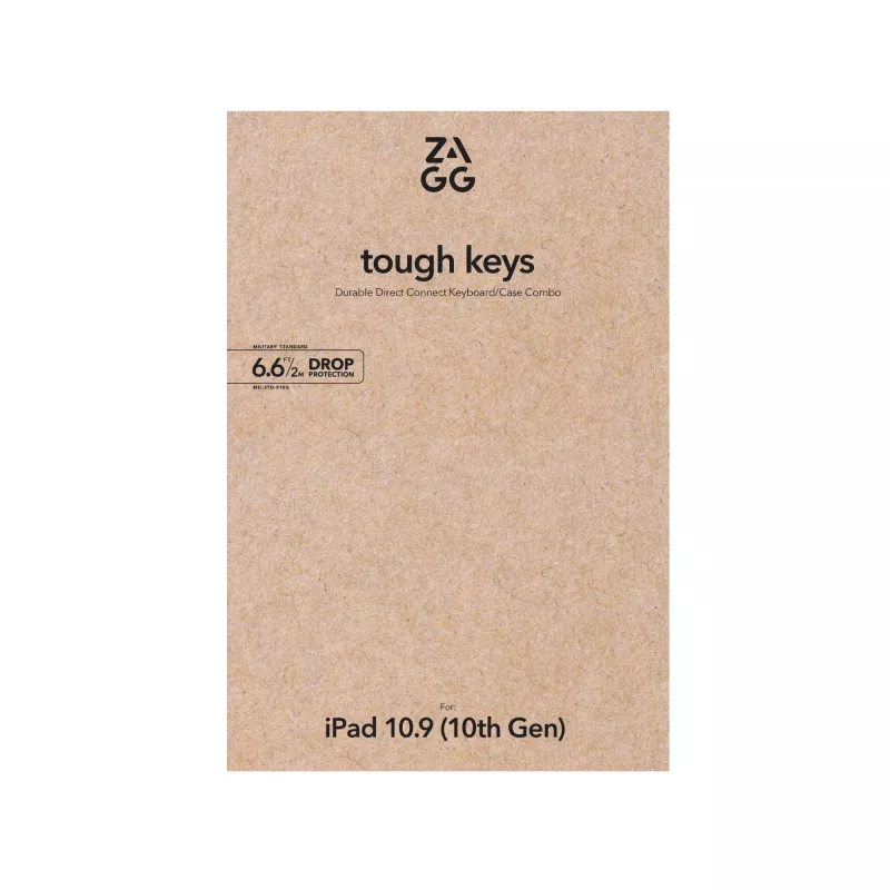 ZAGG Tough Keys-Apple-iPad 10th Gen/A16-preto-alemão(B2B Brown Box)