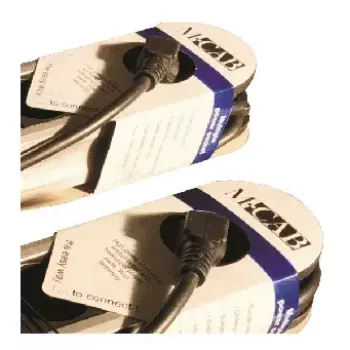 Extensão de alimentação M-Cab POW0001 2m 6 tomadas AC interior preto prateado