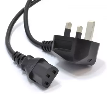 Origin Storage C13 (Kettle) para cabo de alimentação UK, 1,8 m, ficha de rede Type G, conector fêmea C13