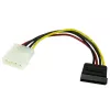 Adaptador de cabo de alimentação StarTech.com 15 cm 4 pinos LP4 para SATA, Molex (4 pinos), SATA 15 pinos, 0,152 m, ficha, reto, reto