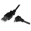 Cabo Micro-USB StarTech.com 2 m - A para Micro-B em ângulo, 2 m, USB A, Micro-USB B, USB 2.0, 0,48 Gbit/s, preto
