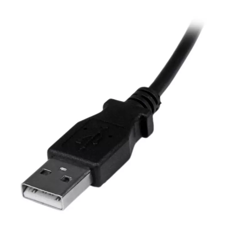 Cabo Micro-USB StarTech.com 2 m - A para Micro-B em ângulo, 2 m, USB A, Micro-USB B, USB 2.0, 0,48 Gbit/s, preto