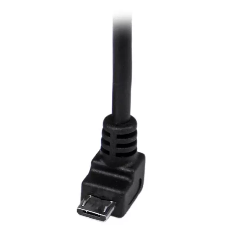 Cabo Micro-USB StarTech.com 2 m - A para Micro-B em ângulo, 2 m, USB A, Micro-USB B, USB 2.0, 0,48 Gbit/s, preto