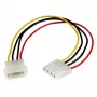 Extensão de cabo de alimentação StarTech.com 12 in LP4 - M/F, Molex (4 pinos), Molex (4 pinos), 0,304 m, ficha, conector fêmea, reto