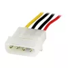 Extensão de cabo de alimentação StarTech.com 12 in LP4 - M/F, Molex (4 pinos), Molex (4 pinos), 0,304 m, ficha, conector fêmea, reto