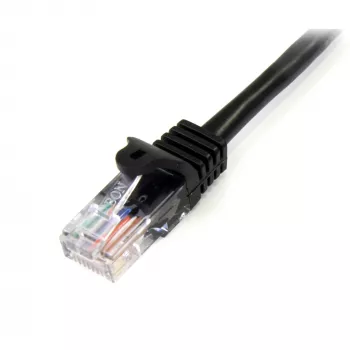 Cabo patch Cat5e StarTech.com com fichas RJ45 sem patilhas – 3 m, preto