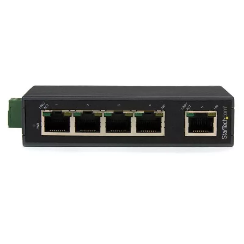 Switch Ethernet industrial StarTech.com de 5 portas – montagem em calha DIN