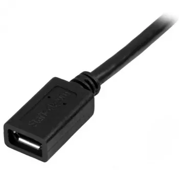 StarTech.com USBUBEXT50CM cabo de extensão Micro-USB M/F, 0,5 m (20 polegadas), Micro-USB B, USB 2.0, preto