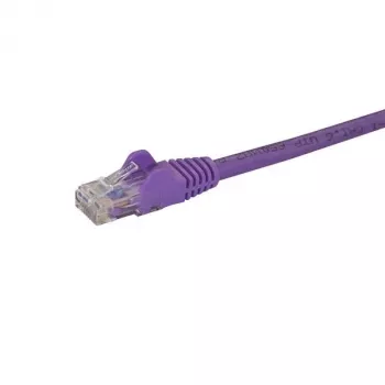 StarTech.com N6PATC3MPL 3 m cabo de rede Ethernet CAT6, Snagless RJ45, UTP, Gigabit, 650 MHz, 100 W PoE, 24 AWG, proteção antidobra, roxo