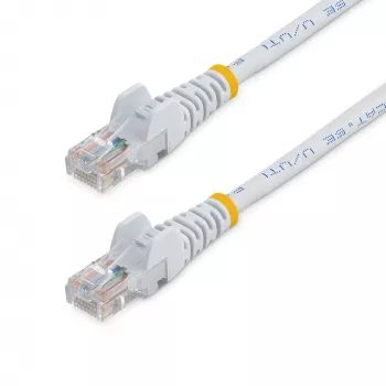 Cabo patch Ethernet Cat5e StarTech.com com fichas RJ45 sem patilhas – 7 m, branco