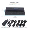 StarTech.com Duplicador e apagador autónomo de pens USB 1 para 15, copiador múltiplo de unidades flash USB, cópia de sistema, ficheiros e unidade completa a 1,5 GB/min, apagamento simples e de 3 passagens, ecrã LCD – TAA