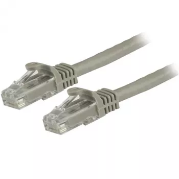 Cabo Ethernet CAT6 StarTech.com 1,5 m – cinzento cabo Gigabit Ethernet CAT 6 – 250 MHz 100 W PoE RJ45 UTP cabo de rede/patch sem patilhas com alívio de tensão testado individualmente