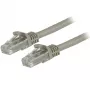 StarTech.com N6PATC150CMGR cabo de ligação Ethernet CAT6, 1,5 m, UTP, RJ45 anti-encravamento, 24AWG, 100W PoE, cinzento