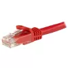 StarTech.com N6PATC150CMRD cabo de ligação Ethernet CAT6, 1,5 m, UTP, RJ45 anti-encravamento, 24AWG, 100W PoE, vermelho